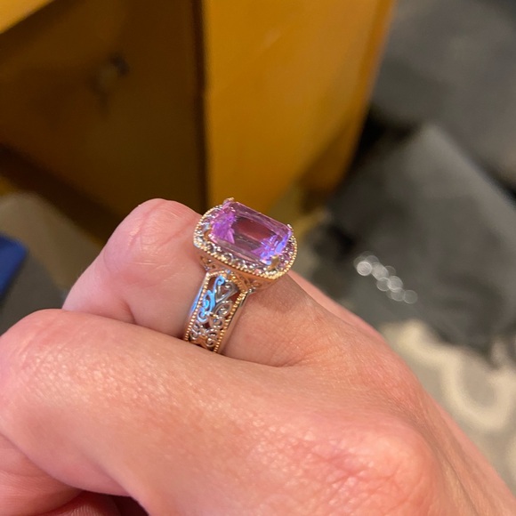 Michael Valitutti Gems En Vogue Pink Quartz RING Sz. 7 NEW With Tags NWT - Picture 2 of 6